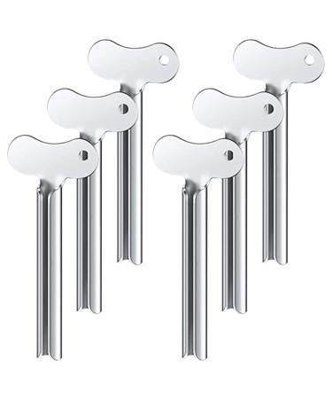 Sgnsvj 6 Pcs Stainless Steel Toothpaste Tube Squeezers Metal Key Toothpaste Squeezers for Cosmetic Tubes Squeezer