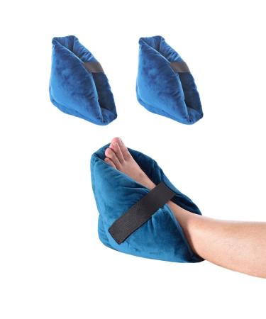 2PCS Heel Pillows Bedsore Heel Protectors for Bed Soft Breathable Heel Pressure Relieve Cushion Pad Anti Bed Sore Pillow Foot Ankle Support Boot Leg Rest Ulcer Elevator for Bedridden Patients 2 Pcs
