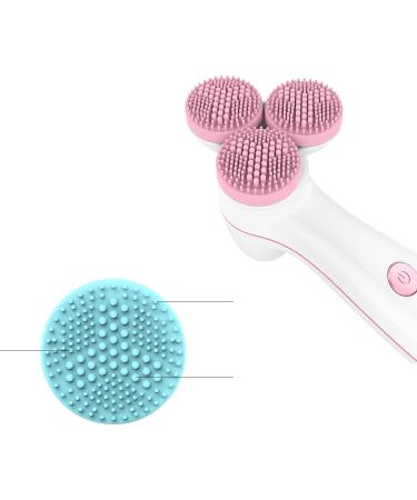 Abhi Sonic Vibration Face Cleaning Brush - Deep Cleaning Blackhead Removal Facelifting & Massage | USB Charging & 3 Modes | 3D Rotating Brush Heads - Pink - Buy Online on GoSupps.com