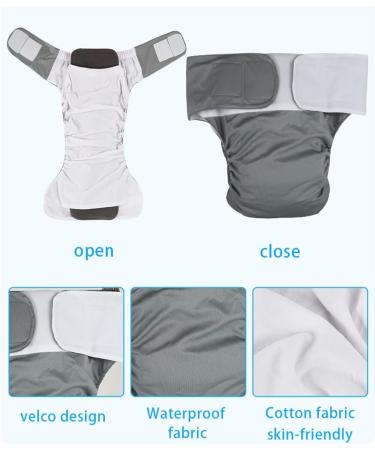 Reusable Adults Diapers for Incontinence Care - Washable Protective Underwear with Velcro Design in Blue - Waistline 19.68-49.60 inch - Buy Online on GoSupps.com