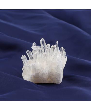 Natural Crystal Natural Transparent Quartz Crystal Cluster raw Material Halo Home Decoration Ornamental degaussing Stone ningxiao (Color : 1pc 40-60g)