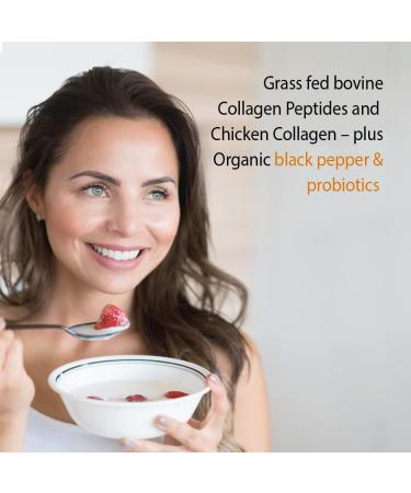Grass Fed Hydrolyzed Collagen with Turmeric | 10g Collagen & 500mg of Organic Turmeric Per Serving | Supports Joints & Mobility | Apple Cinnamon Flavour | Paleo Certified Non-GMO Verified Gluten Free Certified & Keto Certified - Buy Online on GoSupps.com