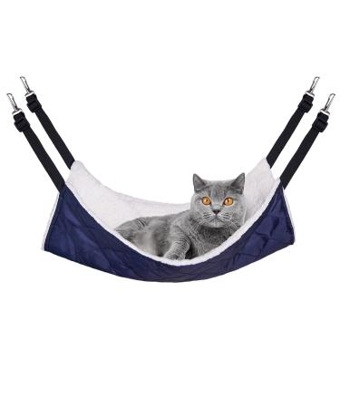 IMPHOM Cat Cage Hammock Cat Bed Sleeping Hammock Hanging Cage Chair Hammock for Cat Small Dogs Blue