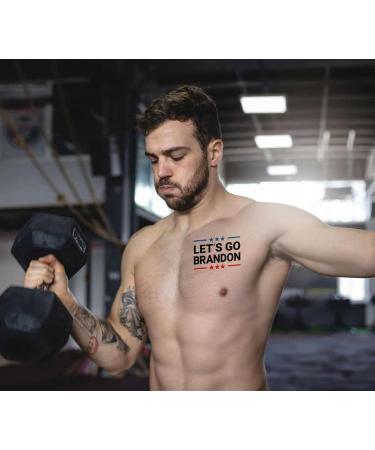 12 Let's Go Brandon Temporary Fake Tattoos Stickers - Black Body Art for Men & Women - Buy Online on GoSupps.com