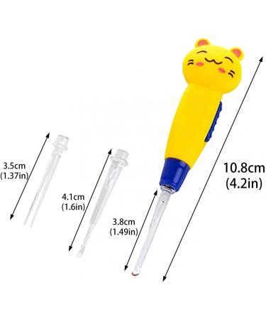 ZITIANY LED Ear Wax Removal Tool with Tweezer & Spoon - Safe Ear Pick for Adults & Kids - Detachable Ear Scoop Kit with Light - A-Green - Buy Online on GoSupps.com