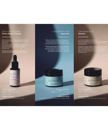 Puranatura Pack of 2 x 50 ml face cream for day and night nourishing antiage organic cream moisturizing and hydrating vegan natural organic creams - Buy Online on GoSupps.com