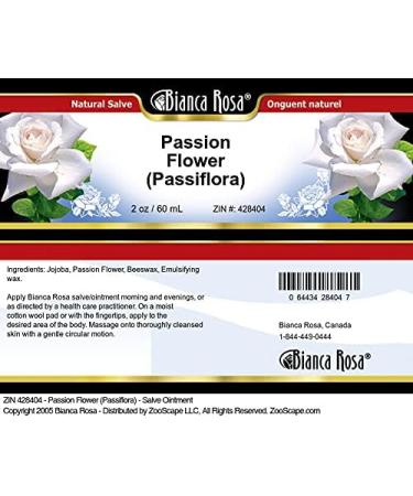 Bianca Rosa Passion Flower (Passiflora) - Salve Ointment (2 oz ZIN: 428404) - 2 Pack - Buy Online on GoSupps.com