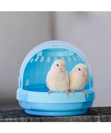 Portable Bird Carrier with Handle - Lightweight & Transparent Parrot Suitcase for Parakeet, Macaw, Cockatiels - Breathable Warm Nest Bed - Blue - Buy Online on GoSupps.com