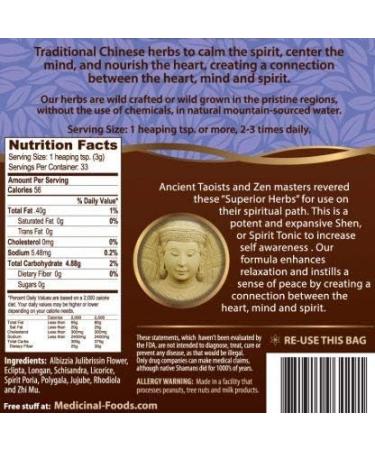 Medicinal Foods Lotus Centered Spirit Tonic Meditation and Sleep Pure Chinese Herbal Powder Vegan Non-GMO Sugar Free Gluten Free Mix in Smoothies and Teas Daily Superfoods Powder - Buy Online on GoSupps.com