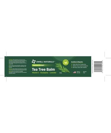 OWELL NATURALS Tea Tree Balm Oil 2oz - Soothes Acne Itchy Skin & Rashes - Vitamin E Paraben-Free Multi-Use for Insect Bites & Burns - Buy Online on GoSupps.com