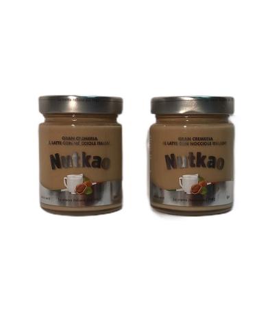 Nutkao gran cremeria 2x350g. super creamery, milk cream and Italian hazelnuts spread premium quality