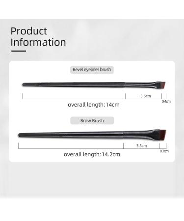 Precision Eyeliner Brush Set - Angled & Fine Point Makeup Brushes for Flawless Application | Liner Kit-A - International Shipping Available - Buy Online on GoSupps.com
