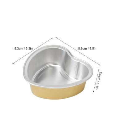 Wax Aluminum Melting Bowls - Golden Heart Shape High Temperature Resistance for Hair Removal | International Shipping - Buy Online on GoSupps.com