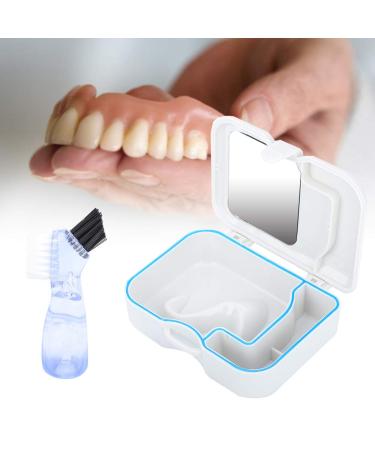 Portable Prosthesis Cleaning Box | Prosthetic Storage Case with Mirror & Brush for Dentures - Secure & Convenient - Buy Online on GoSupps.com