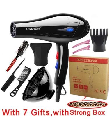 Occus Hair Dryer for Travel&Home Lightweight Negative Ionic Hair Blow Dryer 3 Heat Settings Cool Settings with 5 Accessories - (Color: Silver) - Buy Online on GoSupps.com
