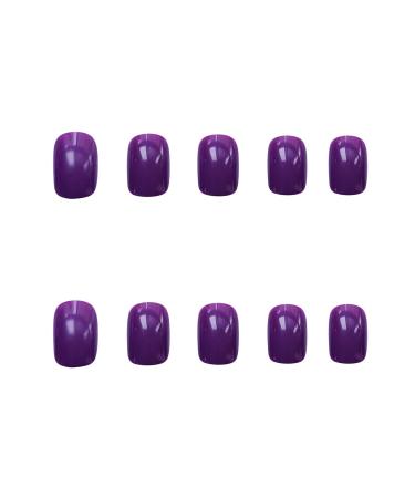 Chtom Portuguese purple fake fingernails wear a numehematic metal 1 piece (Color : Purple)