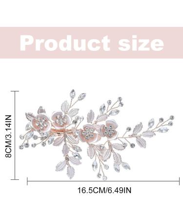 XIKSJW Bridal Hair Pin Wedding Headwear Fashion Rhinestone Insert Comb Pearl Hair Comb Rose Gold Wedding Hair Pin Rhinestone Bridal Hairpin - Handmade Flower Clip Headwear For Women - Buy Online on GoSupps.com