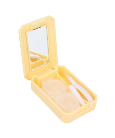 Contact lens container does not fall off easily safe with silicone on the top of the tweezers contact lens containers for home work travel outdoor (egg)