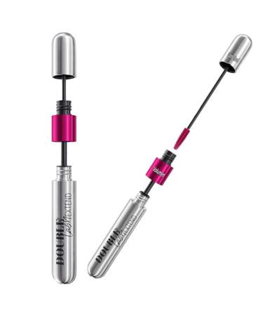 FARMASi Double Lash Extend Black Mascara - Volumizing & Lengthening Formula with Rotating Silicone Brush - Buy Online on GoSupps.com