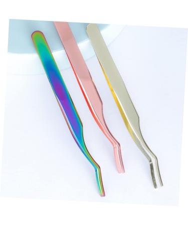 Angoily 2pcs Eyelash Nipper & Extension Applicator Tool | Small Mirrors for Crafts | Best Clip for False Eyelashes & Lash Extensions - 11.3x1cm - Buy Online on GoSupps.com