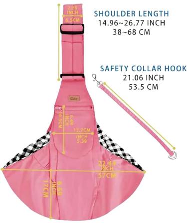 Buy Cuby Dog Carrier Pocket Adjustable Sling for Small & Medium Dogs Cat Pocket with Kifcos Shoulder Strap Safety Belt for Walks - Stylish & Functional - Buy Online on GoSupps.com