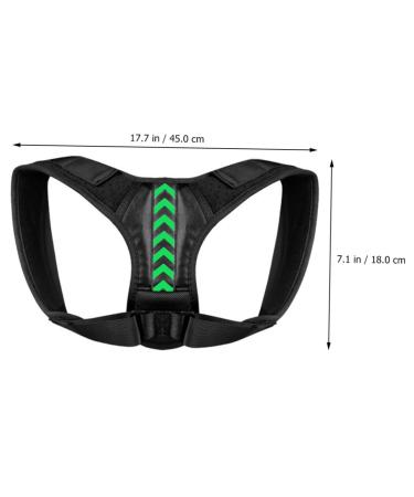 FRCOLOR Posture Belt | Adjustable Posture Trainer for Adults | Ergonomic Hunchback Strap for Men & Women | Black 45X18X1cm - Buy Online on GoSupps.com