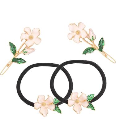 Beavorty 2 Sets hairpin girls hair band girls hair tie hair ties for girls gold hair clips for women floral hair barretes flower hair bands alloy women's side clip pear blossom - Buy Online on GoSupps.com
