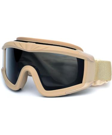 SPOSUNE Airsoft Goggles with 3 Anti-Fog Lens, Military Tactical Shooting Goggle for Motorcycle Cycling Paintball Hunting - Buy Online on GoSupps.com