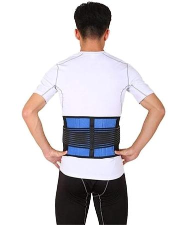 Durable Adjustable Waist Support Belt - Lumbar Pain Relief for Men (5XL/6XL) - Black Back Support Accessory - Buy Online on GoSupps.com