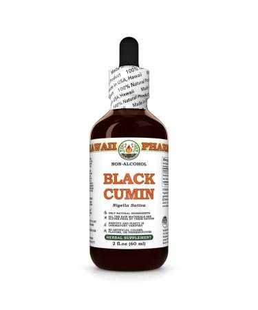 Hawaii Pharm Black Cumin Alcohol-Free Liquid Extract Black Cumin (Nigella Sativa) Seed Glycerite Natural Herbal Supplement 2 oz 2 Fl Oz (Pack of 1)