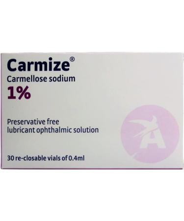 Carmize Carmellose Sodium Eye Drops 1% Lubricant Re-Closable Vial's of 0.4ml (30 Vials) - Buy Online on GoSupps.com