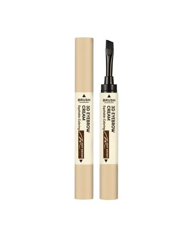 Eyebrow Makeup Pen Eyebrow Cream Pen Smudge-proof Double Head Makeup Brow Pencil Waterproof Eyebrow Care Pen for Home Dating Travel Hotel Light Brown
