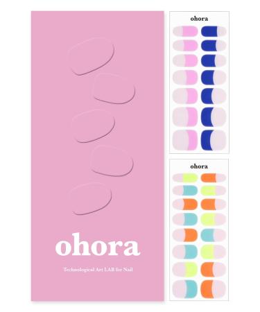 Buy O'Hora Semi Cured Gel Nail Strips - N Rainbow French | Salon-Quality Long Lasting Easy Application & Removal - International Shipping Available - Buy Online on GoSupps.com