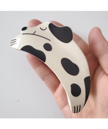 Spotted Dog Hair Claw Clips for Girls and Women - Set of 2 | Acetate Hair Accessories - Buy Online on GoSupps.com