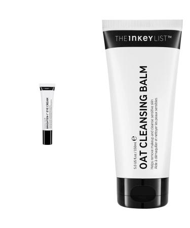 The INKEY List Brighten-i Under Eye Cream Instantly Brightens Dull Under Eyes 15ml & Mini Oat Cleansing Balm 50ml + Mini Oat Cleansing Balm 50ml