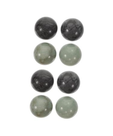 Fomiyes 4 sets ball massage device massage balls for the hands metal stone small belt for the shoe ankle crystal balls bell playing murmurs fitness marble obsidian chinese