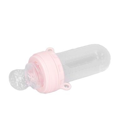 Silicone Baby Tooth Pacifier & Fruit Feed Dispenser - Leak-Proof Dust Protection Skin-Friendly Squeeze Spoon (Pink) - Buy Online on GoSupps.com