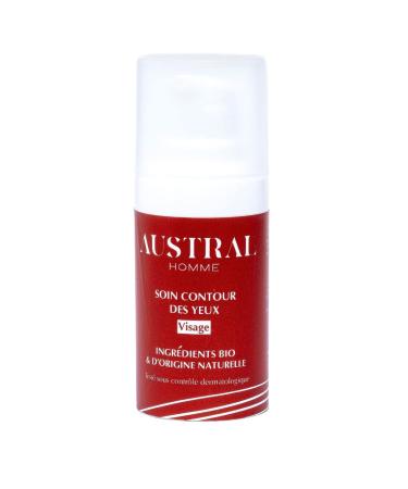 AUSTRAL Homme - Eye Contour Care - Organic Anti-Dark Circles Care for Men - Reduces wrinkles and puffiness - Fights the effects of fatigue and time - Made in France - 15 ml