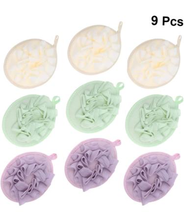 NOLITOY 9pcs Mesh Bath Ball Set | Premium Loofah Shower Pouf & Body Sponge | Soft Scrubber for a Refreshing Bath Experience - Buy Online on GoSupps.com