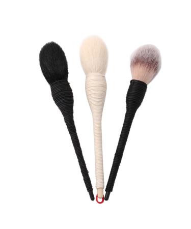 Beaupretty Ratan Powder Brush Travel Powder Brush Stippling brush Blending Cosmetic Brush buffing brush liquid brush Powder Large brush portable tool Wool
