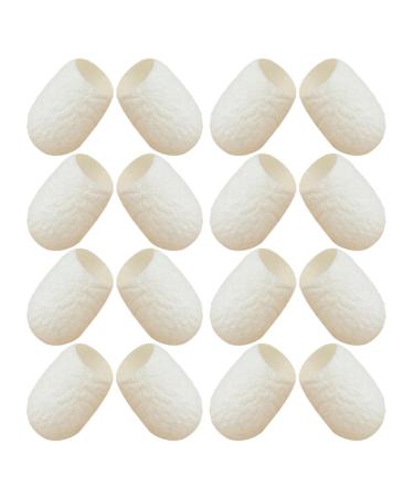 PLAFOPE Boules Exfoliantes Naturelles en Soie 20 Pcs Cocons Soie pour Nettoyage et Soin du Visage Exfoliant Doux pour Peau Sensible Nettoyants Visage Naturels Usage Quotidien