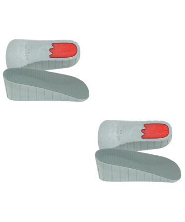 FOMIYES 2 Pairs Heel Lift Insoles Invisible Insole Shoe Insoles Heightening Insole Shoe Lift Cushion Elastic Shock Absorption Pads Height Increase Insole Height Increase Socks Half Pad Pu