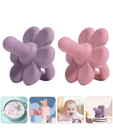 Toddmomy Kielzeute for Babies - 2PC Silicone Ring Pacifier & Chew Toy | Infant Teething Relief & Suction Aid - Buy Online on GoSupps.com