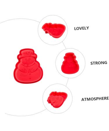 PRETYZOOM Cupcake 2 Pcs Baking Mold Silicone Molds Christmas Silicone Cutter Clay Molds Cake Mold Fondant Mold Biscuit 17.8X15.5X3CM As Shown - Buy Online on GoSupps.com