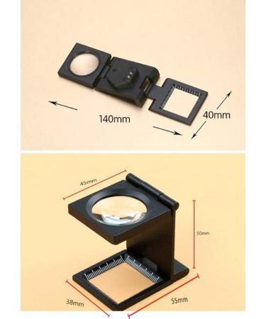 Magnifying Glass 10x Portable Led Lighted Hands Free Magnifying Glass Illuminated Desktop Magnifier with 2 Led Lights Foldable Pocket Size Design for Reading Inspection Repair Hobby & Crafts - Buy Online on GoSupps.com