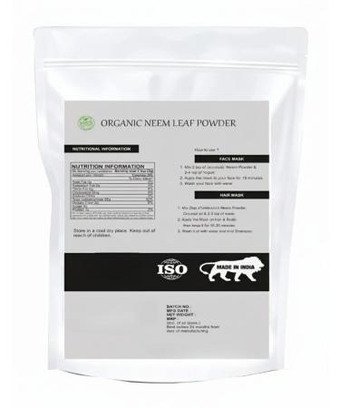 Pure Neem Powder Leaves for Eating & Drinking skin and Hair Nutrition Dehydration Evens Skin Tone Acne Pimples/Hair Thicker & Stronger -200 Gram - Buy Online on GoSupps.com
