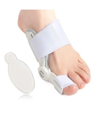 KOTALS Bunion Corrector for Women Men Hallux Valgus Brace Splint Pads Big Toe Separators Straightener (white-1pack)