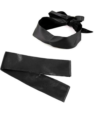 EleCharm Silk Satin Sleep Mask Set - 4-Pack Eye Mask Blindfold Band with Light Cover - Multi-Functional 59inch - Rose Red and Black - Buy Online on GoSupps.com