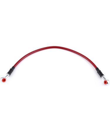 Universal Motorcycle Brake Oil Hose Line - Stainless Steel Braided Fuel Hose Connector (45CM Red) for International Shipping - Buy Online on GoSupps.com
