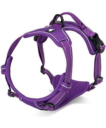 Shop Winhyepet TrueLove No-Pull Reflective Dog Harness - Adjustable with Control Handle & Linen Clips for Small Medium & Large Dogs - TLH5651 XL Purple - Buy Online on GoSupps.com